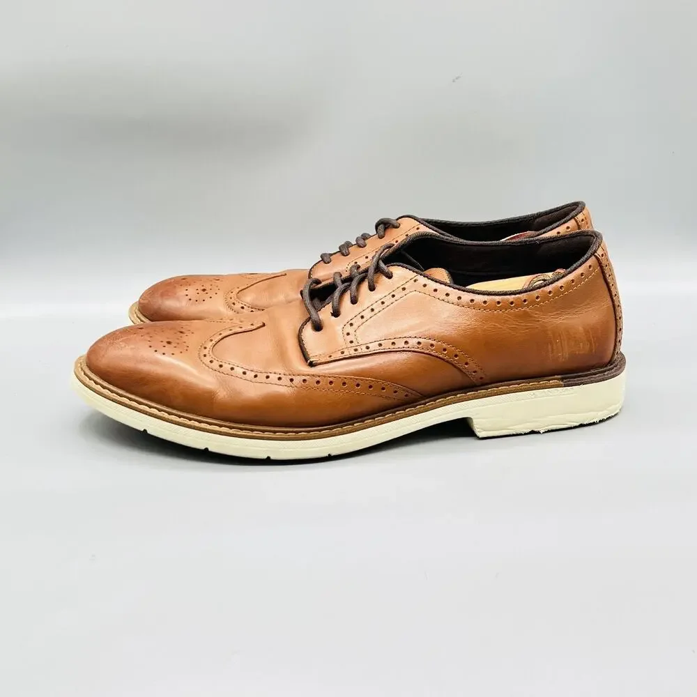 Cole Haan Shoes Mens 13 Brown Leather Grand 360 Wingtip Oxford Dress Brogue